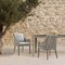 Armen Living Silvana Outdoor Wicker and Aluminum Gray Dining Chair with Beige Cushions, PK2 840254332911 - alternate 5